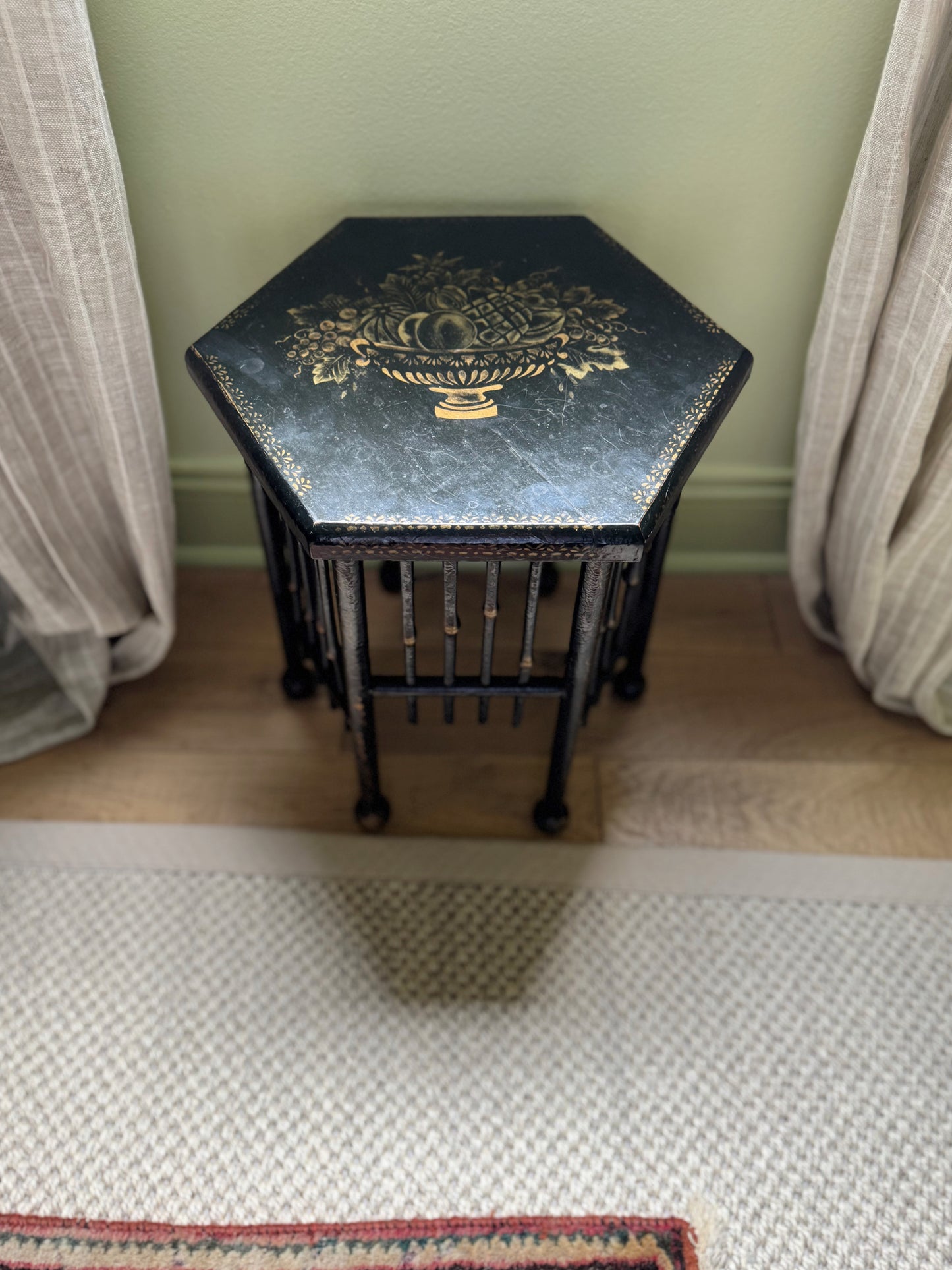 Bamboo Black Laquered Table