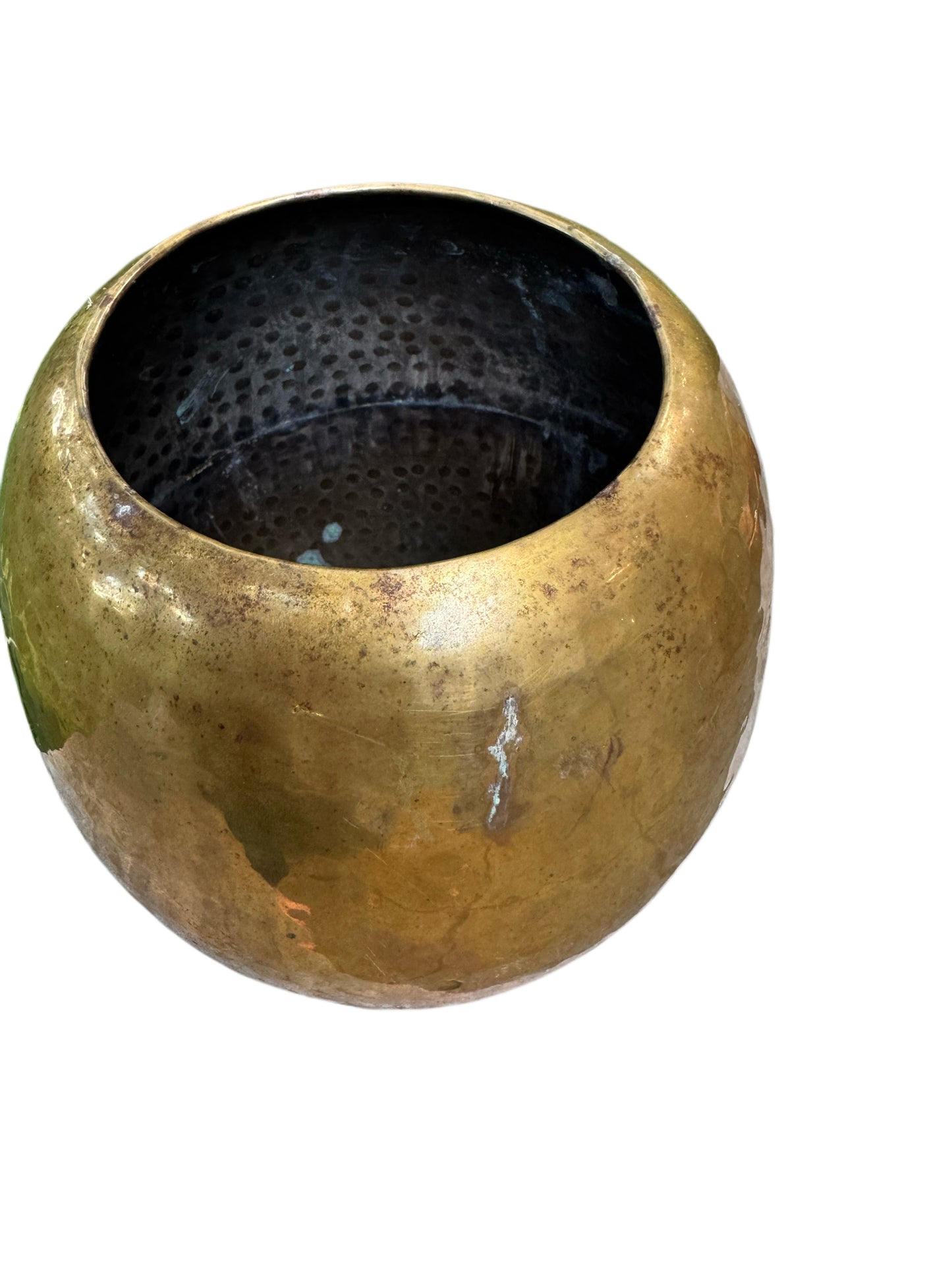 Hammered Brass Vase