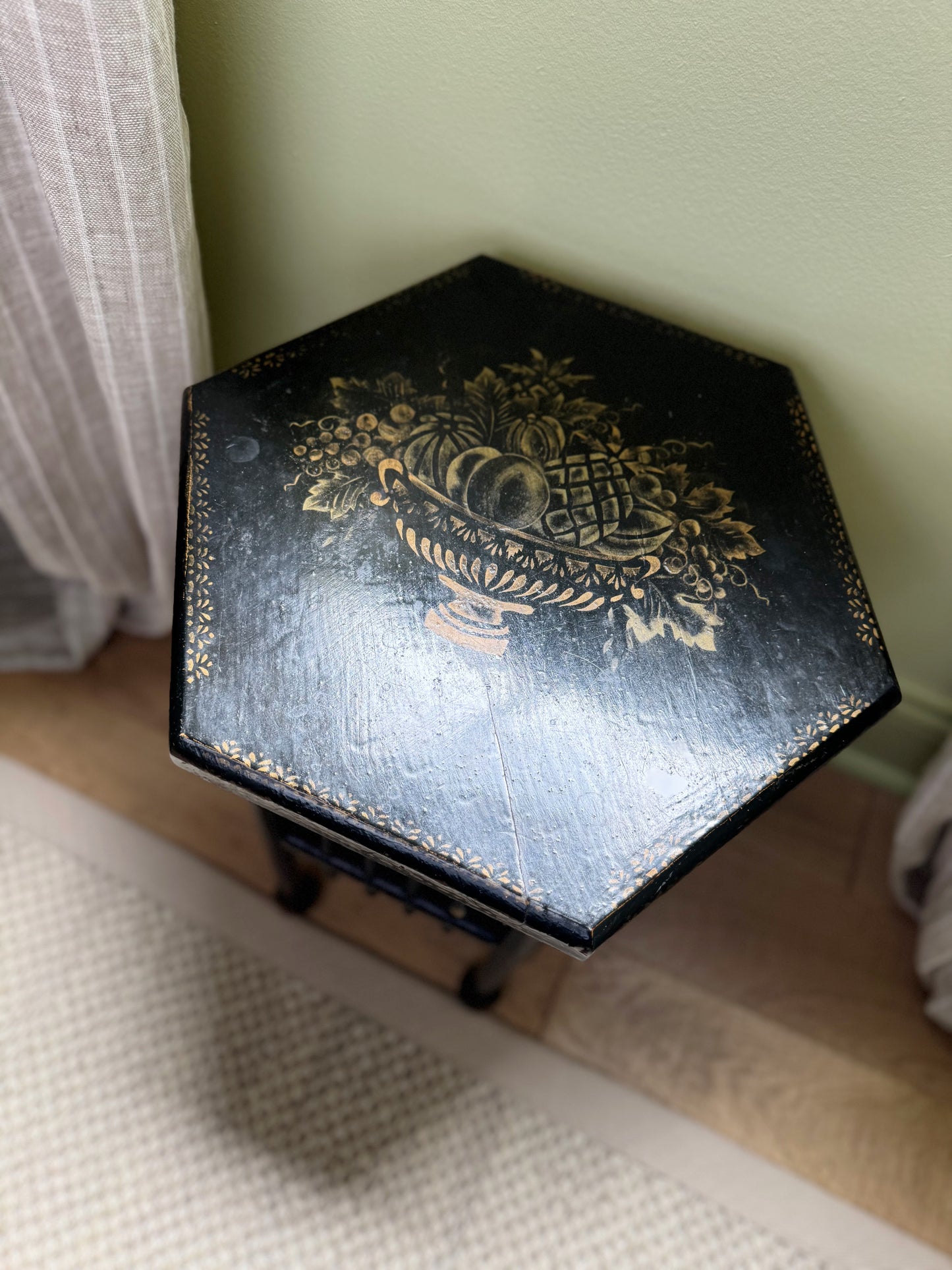 Bamboo Black Laquered Table