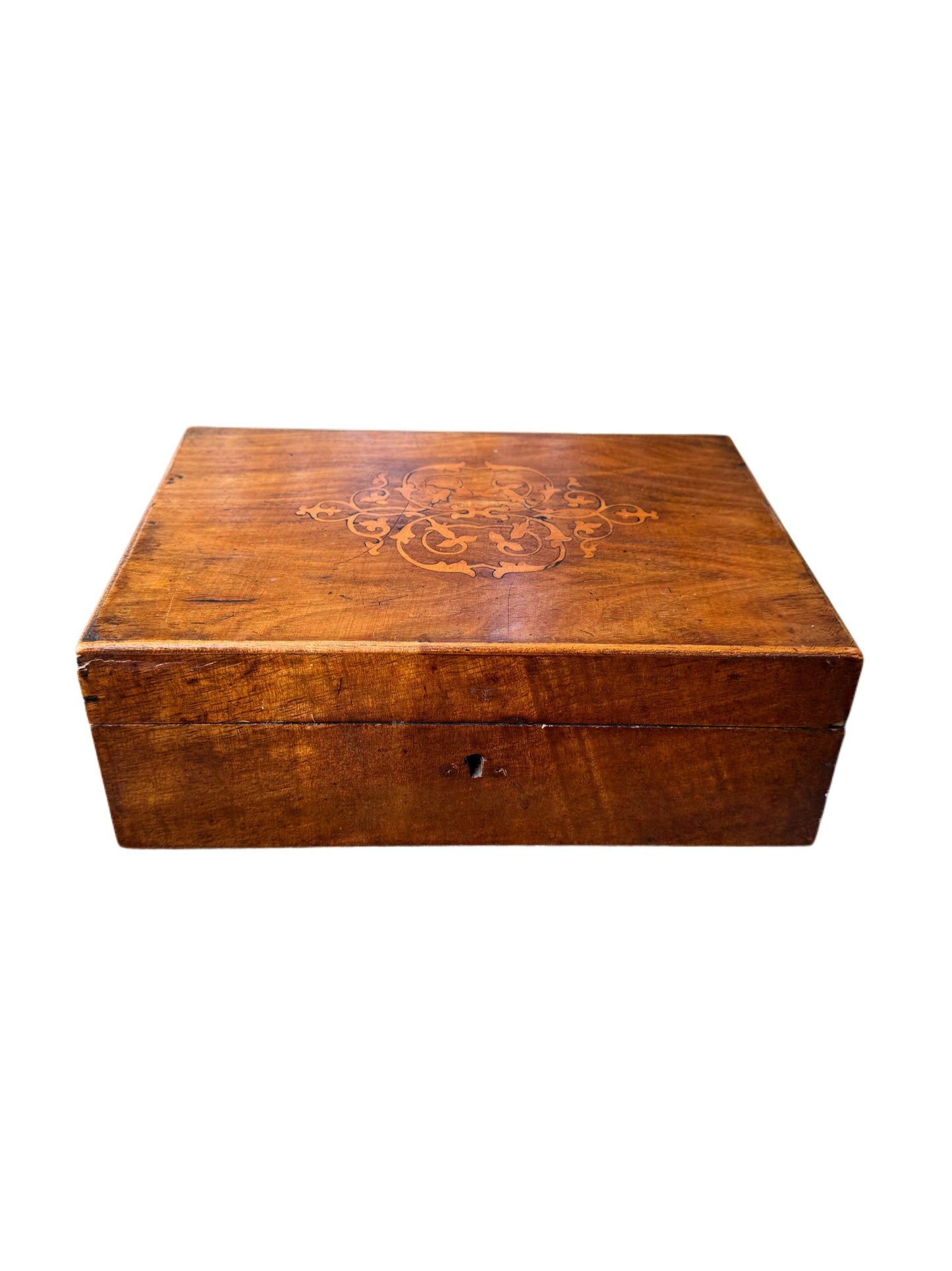 Antique Walnut Box with Inlay