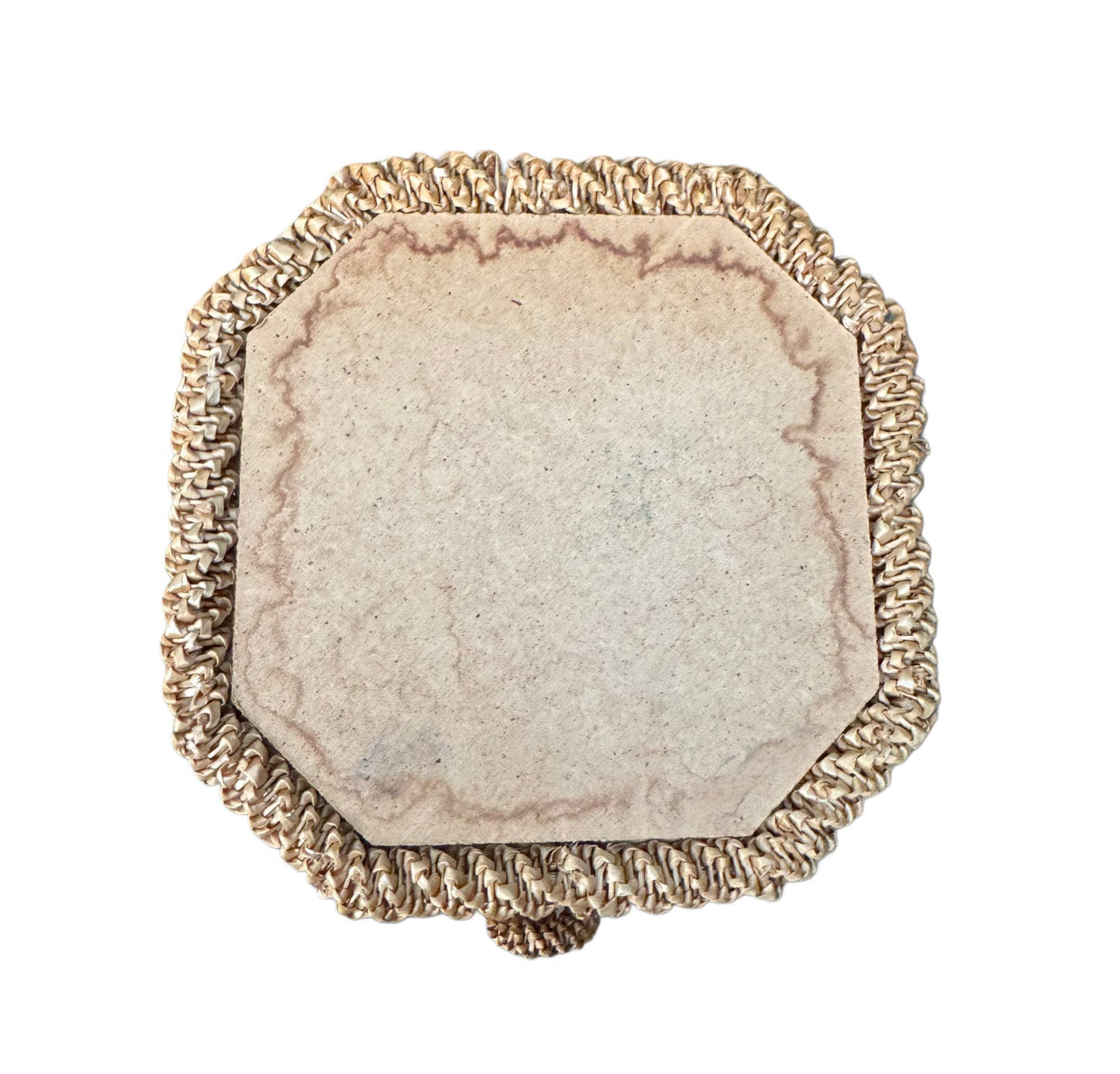 Vintage Folk Art Rattan Box