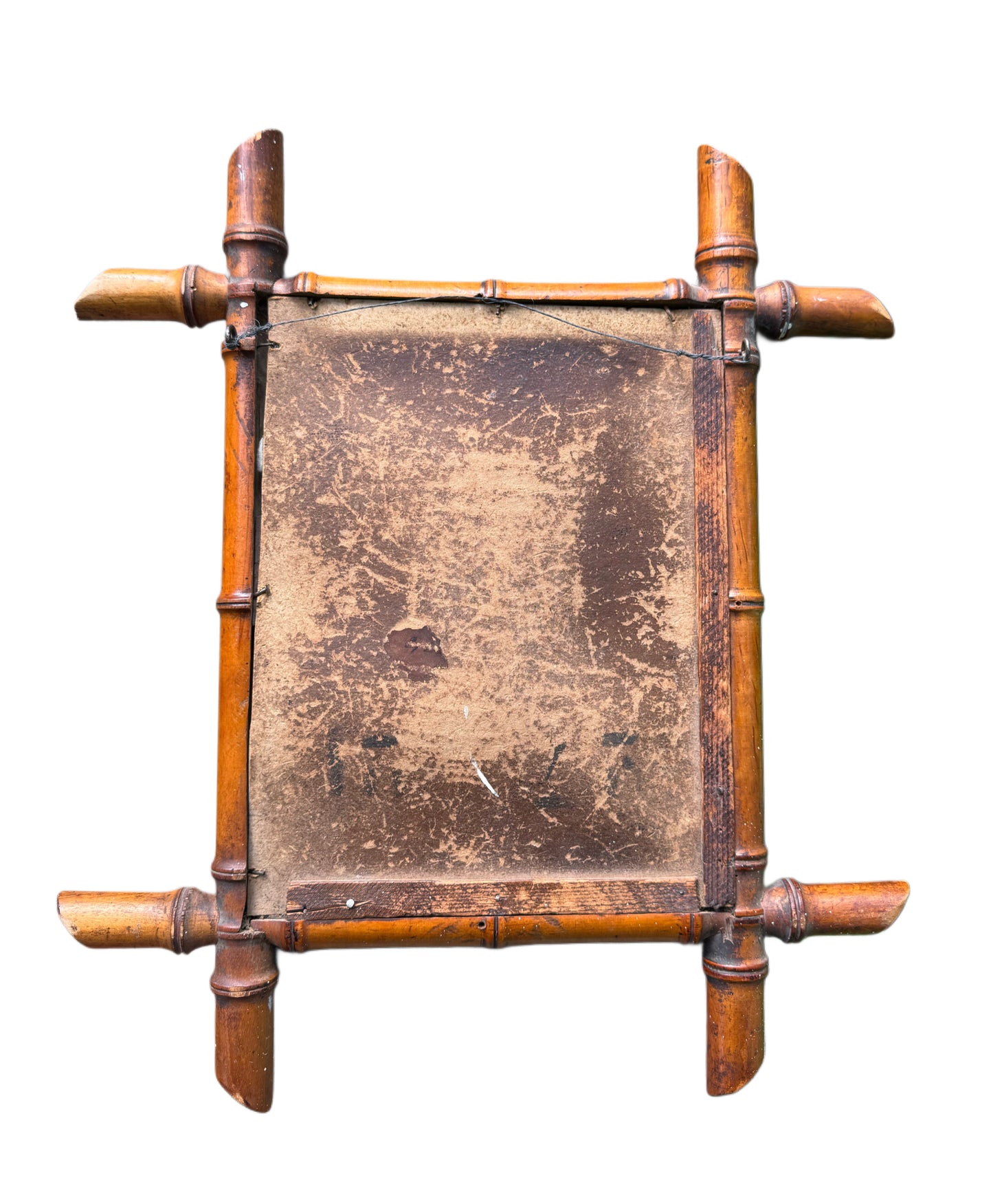 Antique French Faux Bamboo Mirror