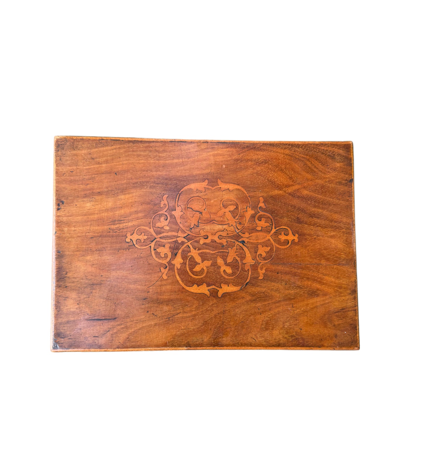 Antique Walnut Box with Inlay