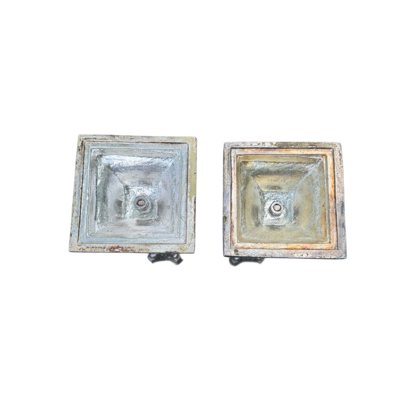Silverplated Neoclassical Candlestick Holders
