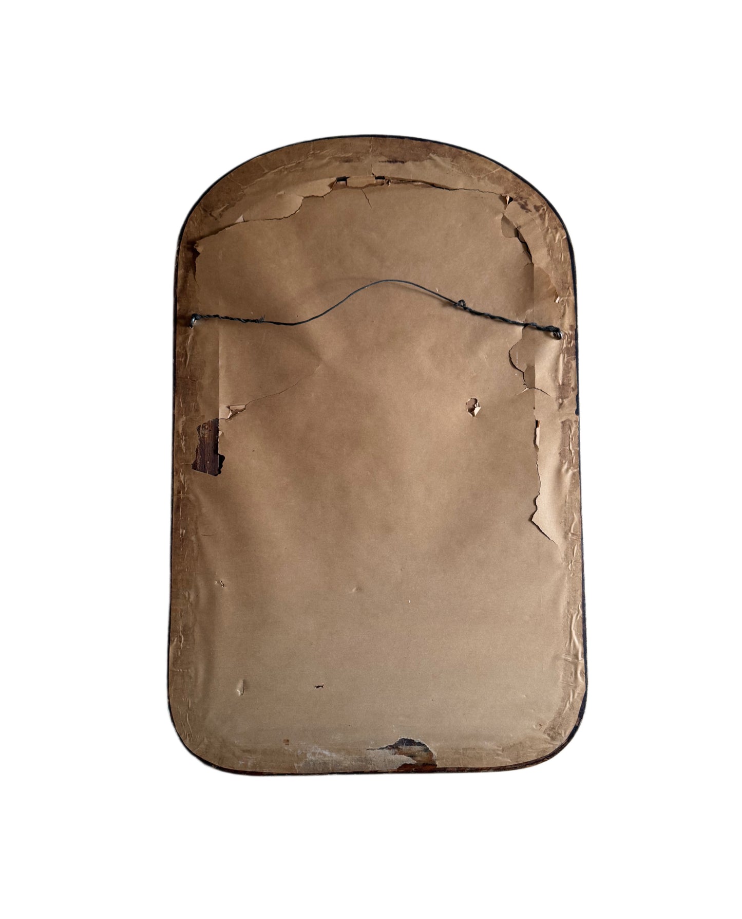 Antique Gilt Wood Arched Mirror