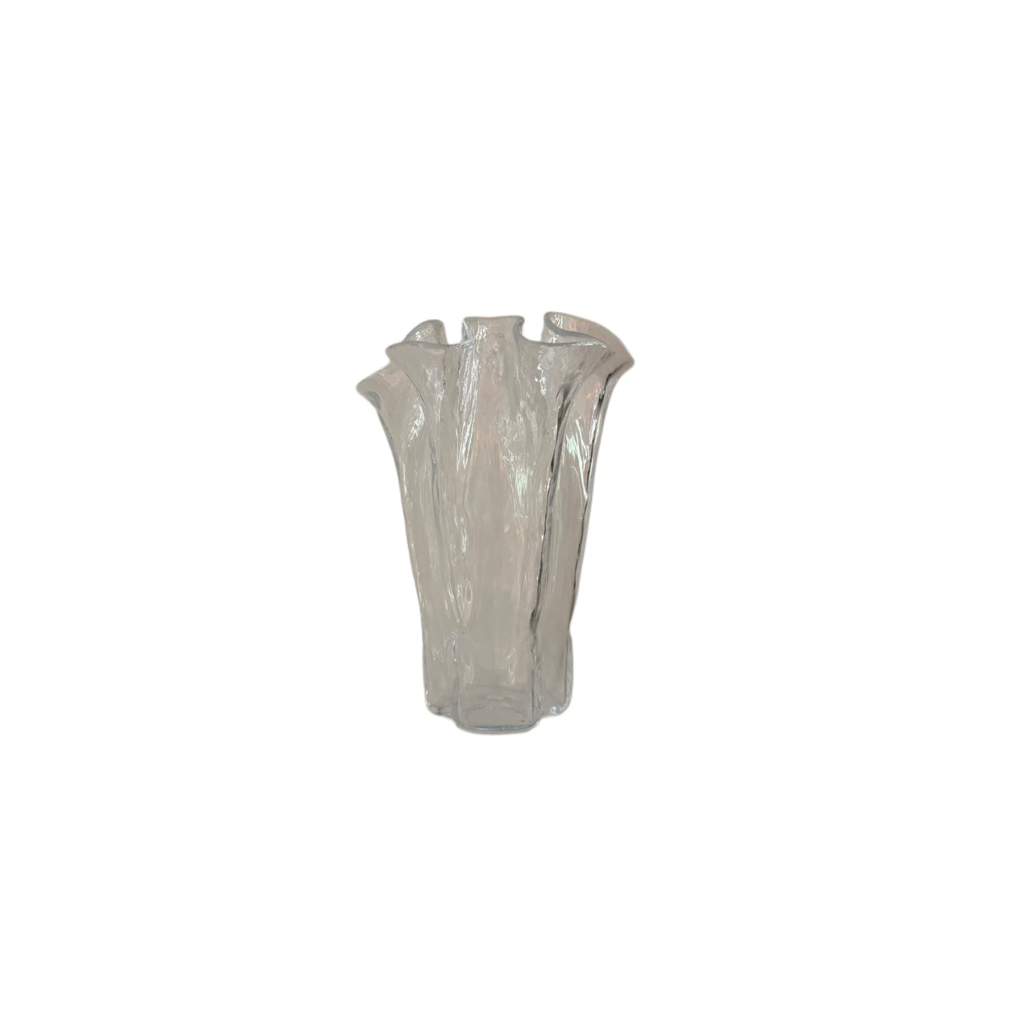 Ruffled Glass Vase