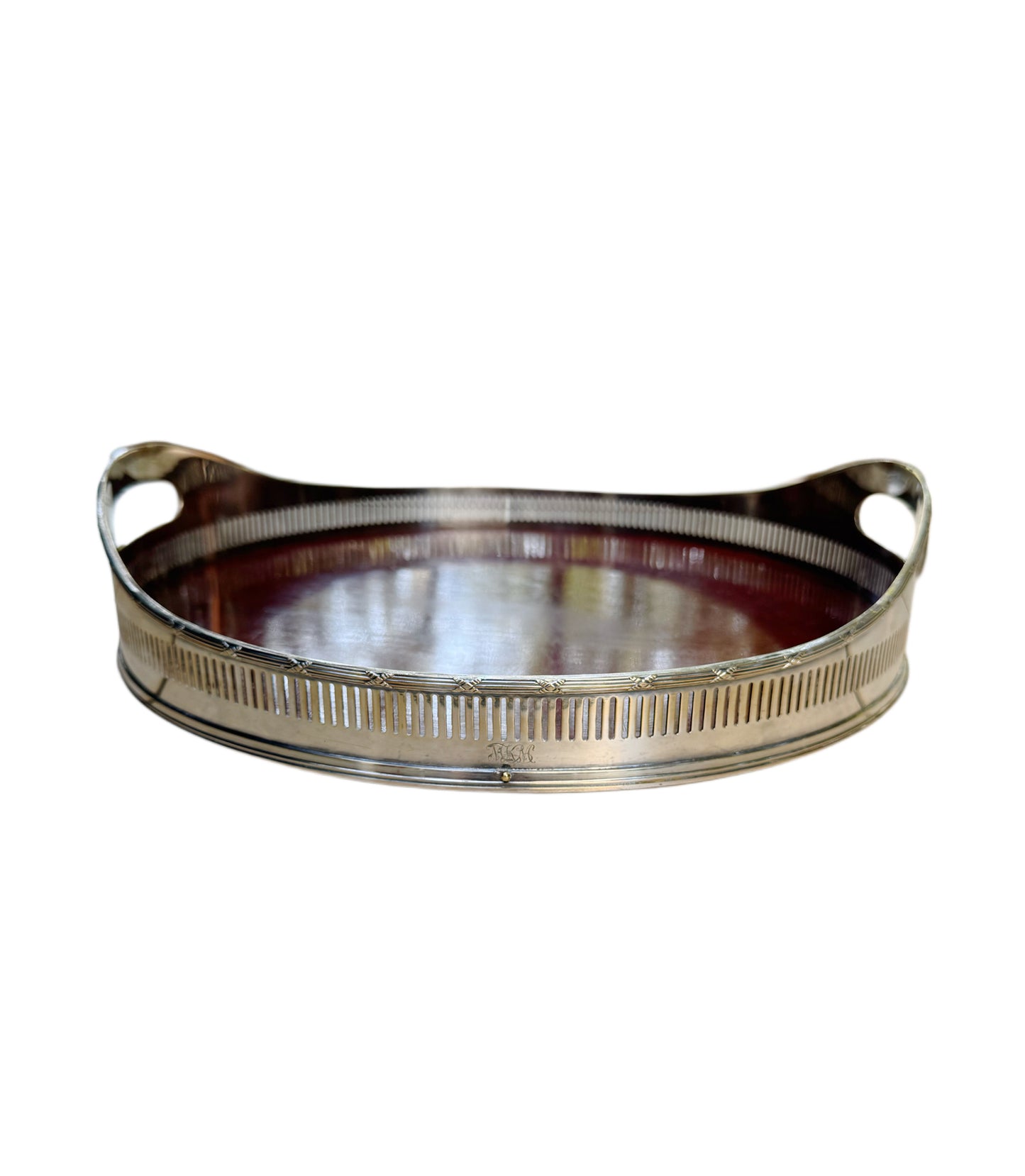 Silver & Wood Gallery Tray