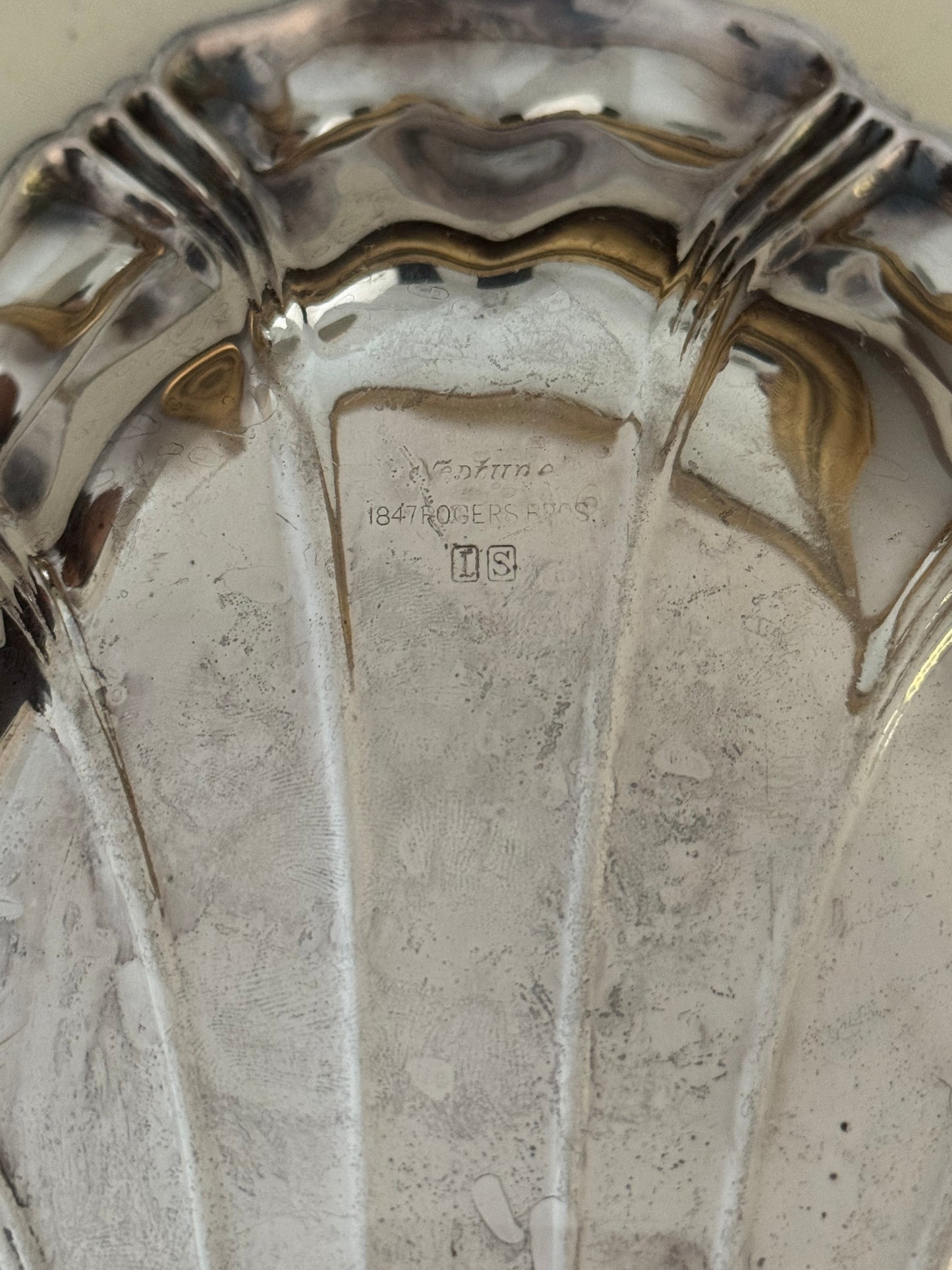 Silver-Plate Shell Tray