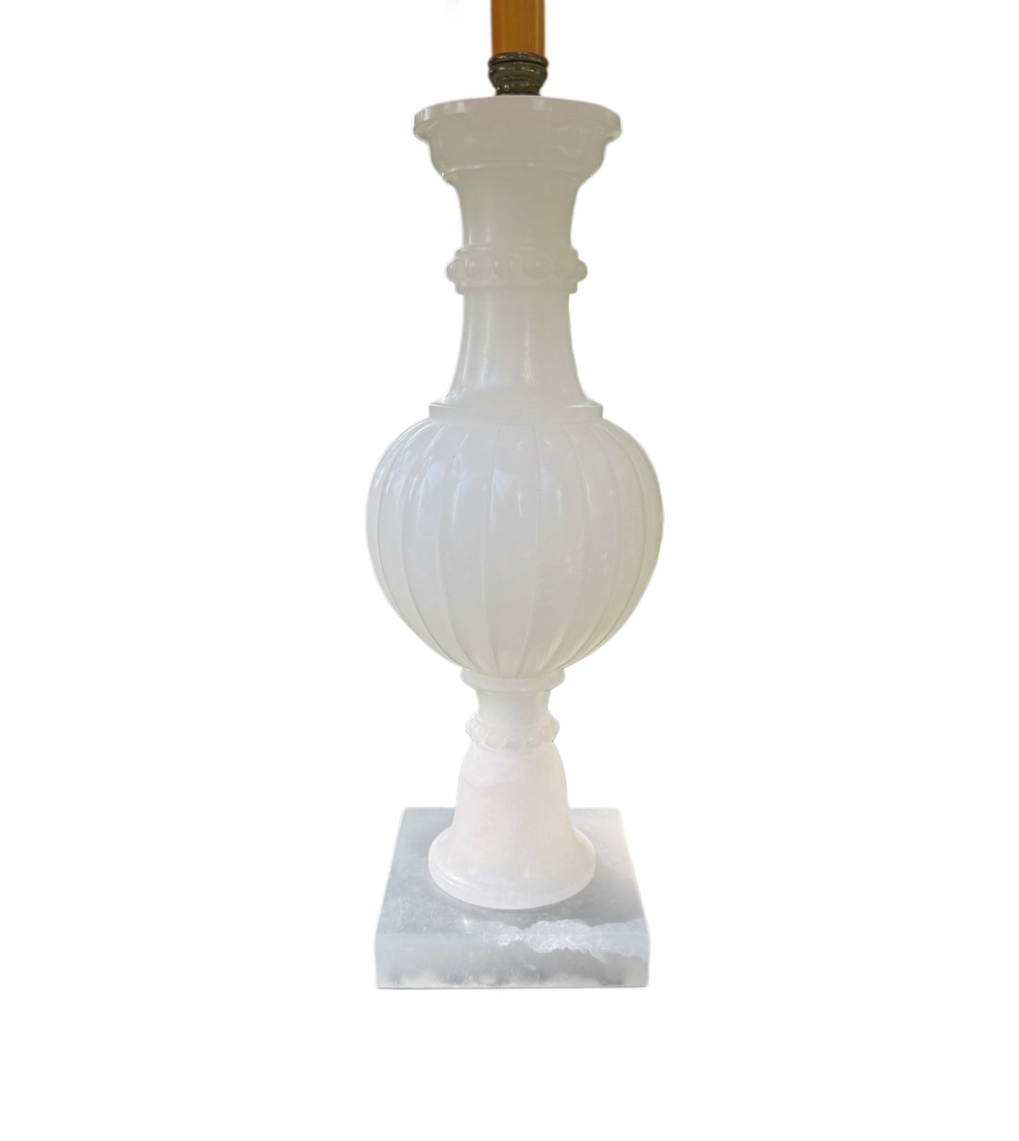 Polished Alabaster Lamps, with Shades