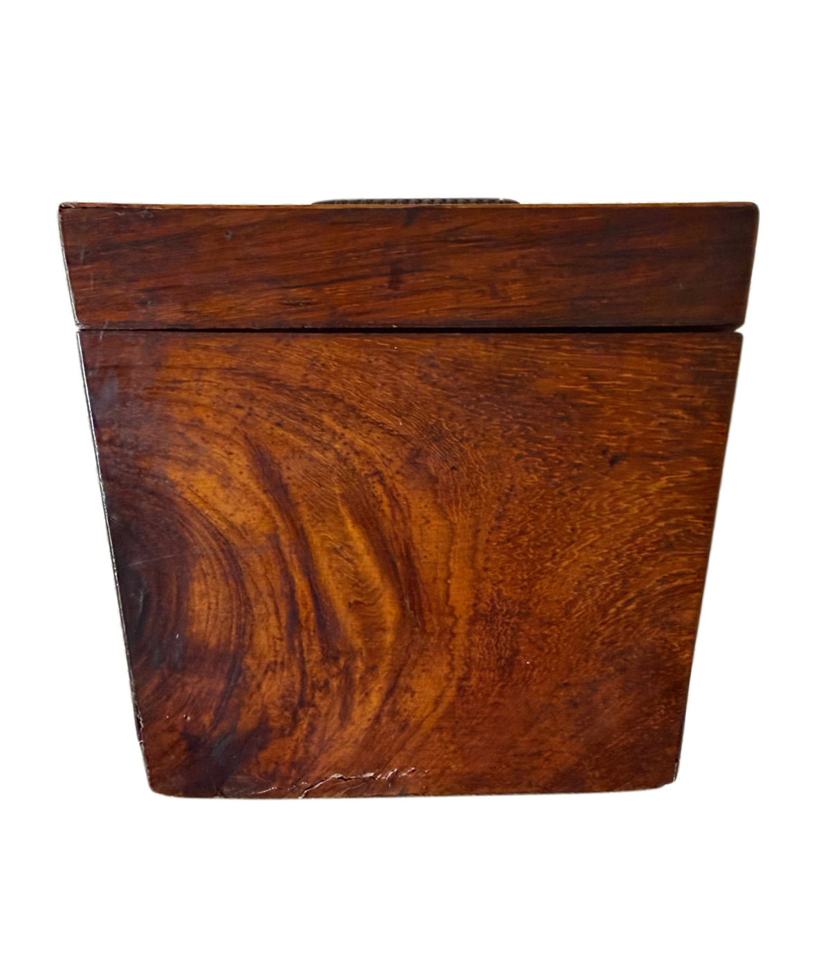 Antique Victorian Rosewood & Bird's-Eye Maple Sarcophagus Box