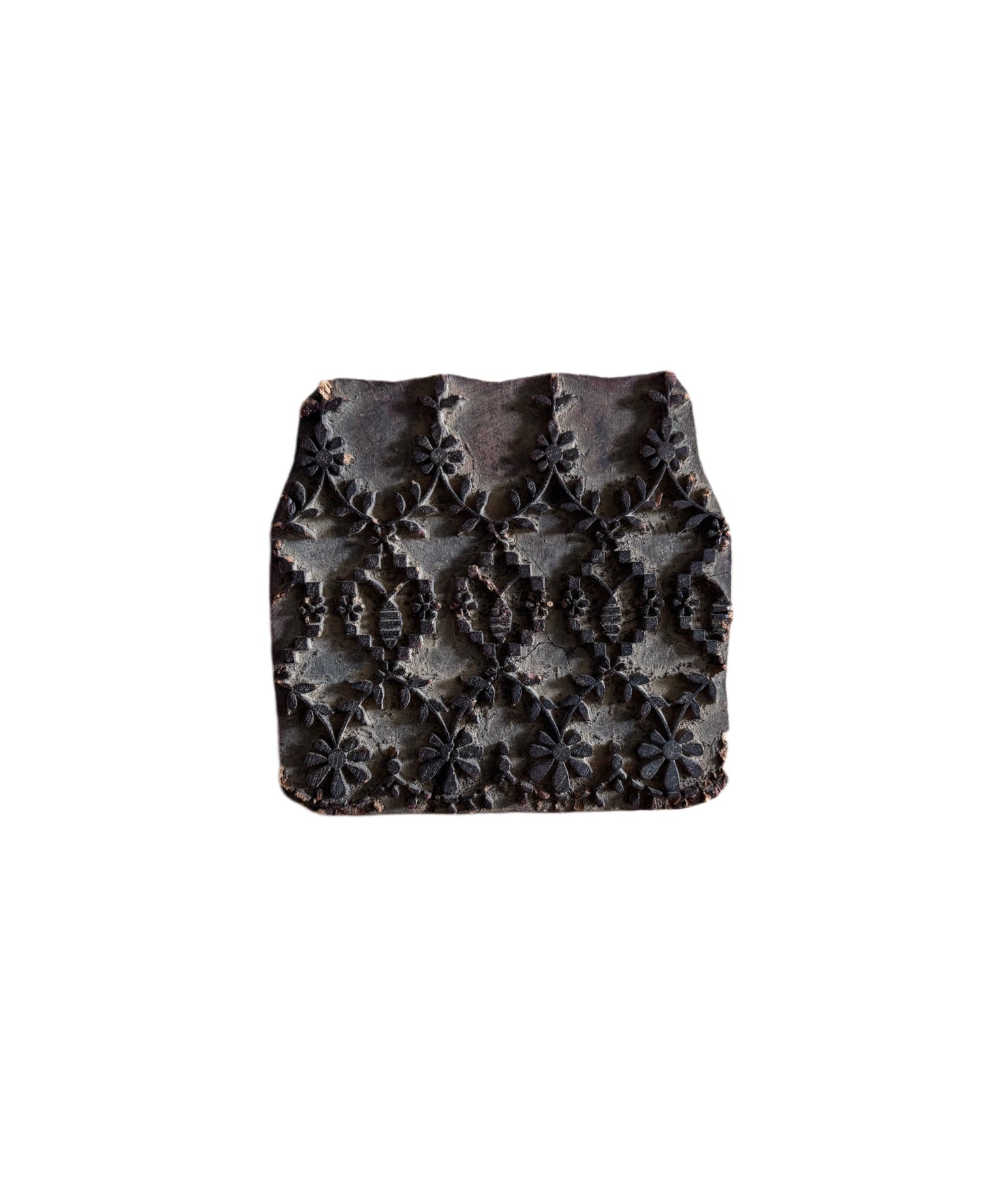 Antique Hand Carved Wooden Printing Block