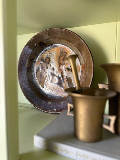 Studio Pottery Bowl, Blue & Brown