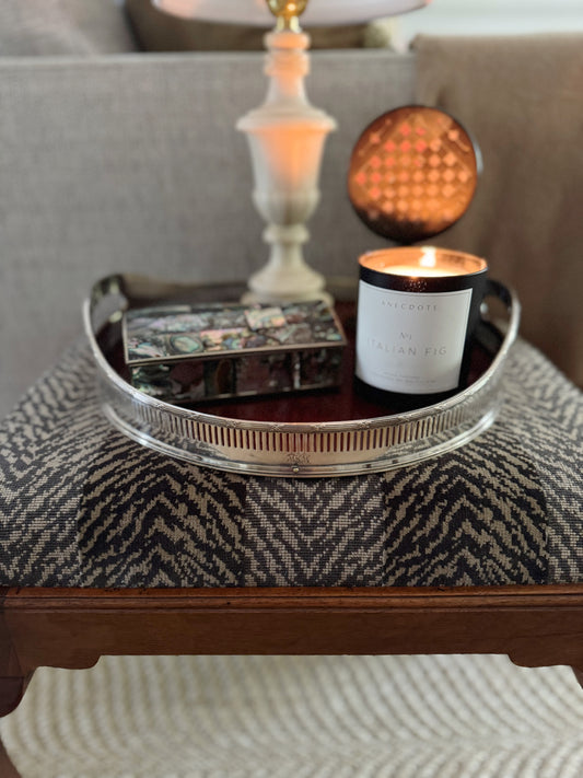 Silver & Wood Gallery Tray