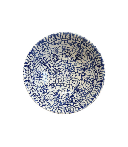 Italian Blue and White Spongeware Bowl