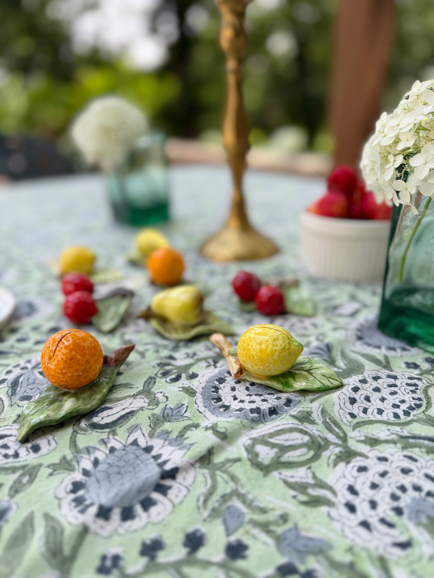 Ceramic Fruit Placecard Holders, Set of 8