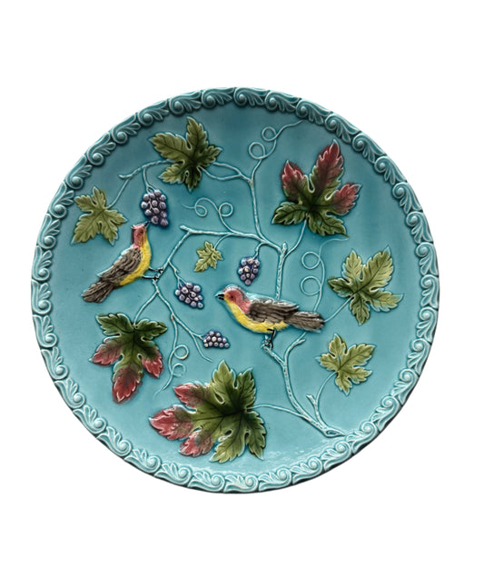 Antique German Majolica Serving Plate