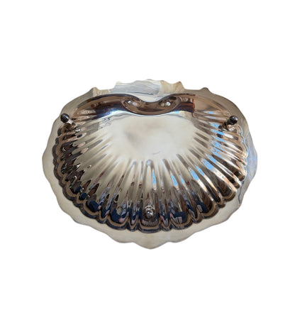 Vintage Silver Plate Shell Serving Tray