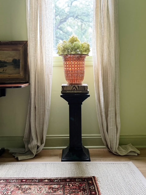 Pencil Reed Pedestal Table