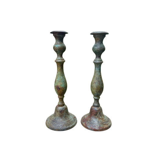 Cast Iron Candlestick Holders