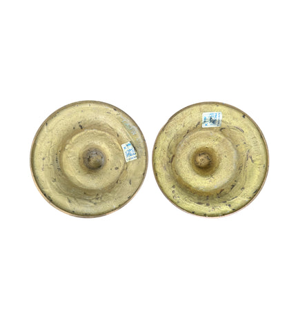 Brass & Chrome Candlestick Holders