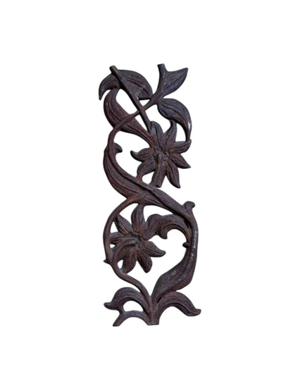 Vintage Cast Iron Sunflower Wall Sculpture