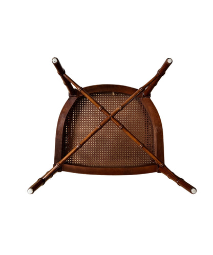 Faux Bamboo and Cane Regency Chairs, Pair