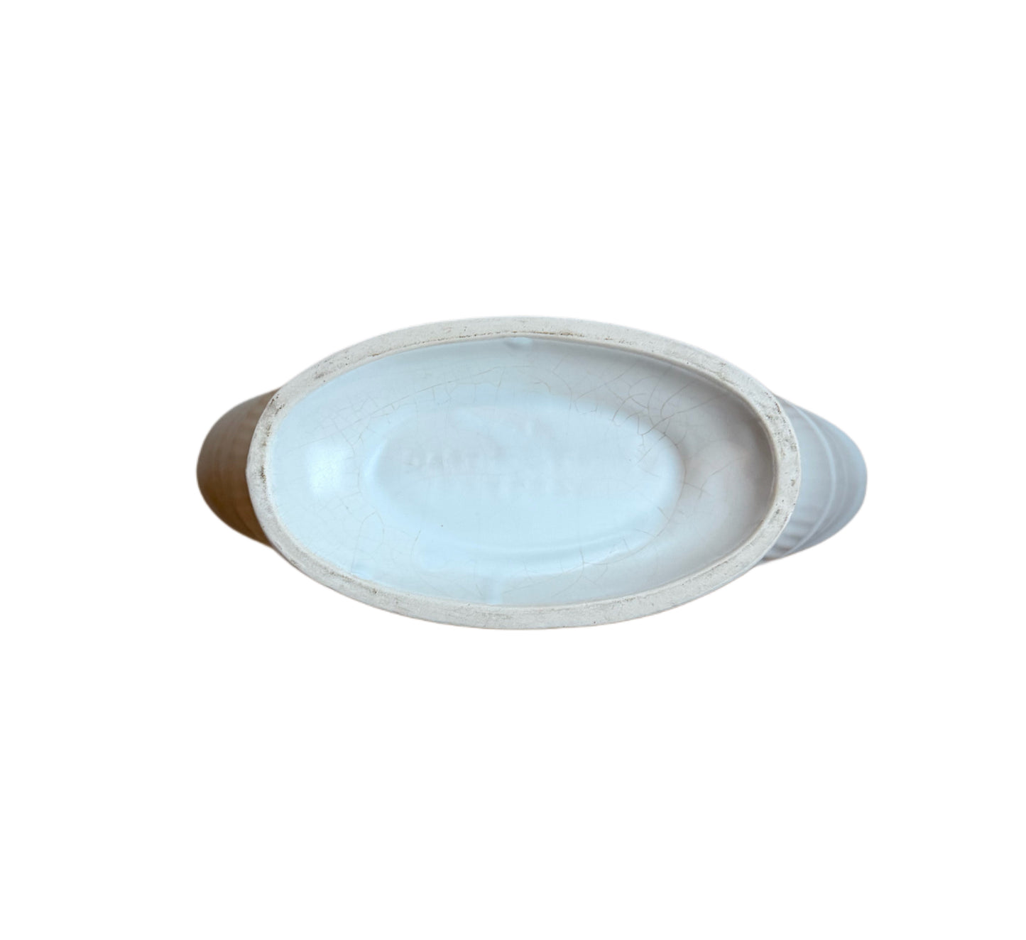 Cream Greek Key Mantle Vase