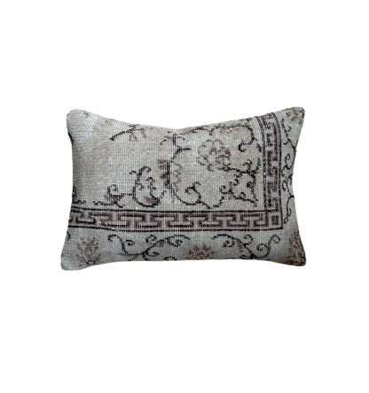 Vintage Turkish Kilim Pillow, Greek Key Large