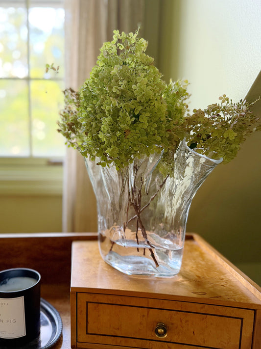 Ruffled Glass Vase
