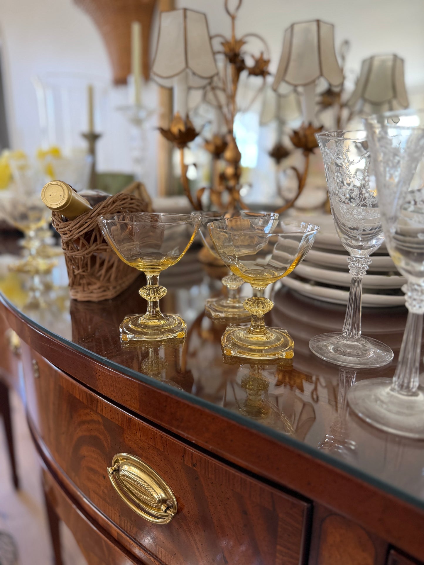 Heisey Coupe Glasses, Set of 6