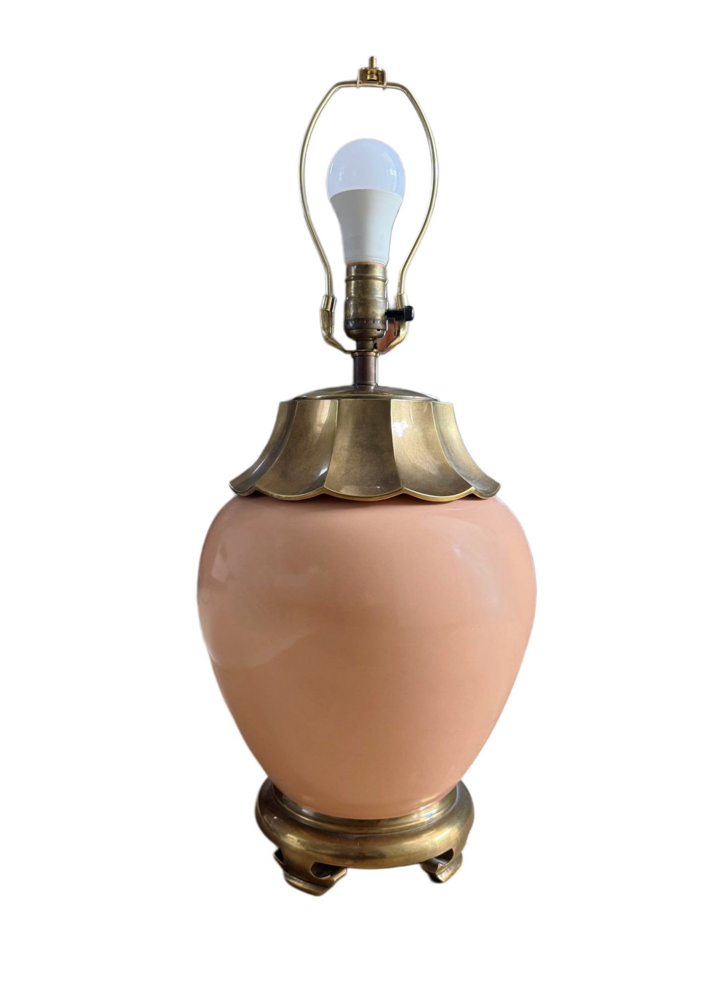 Ginger Jar Peach Table Lamp