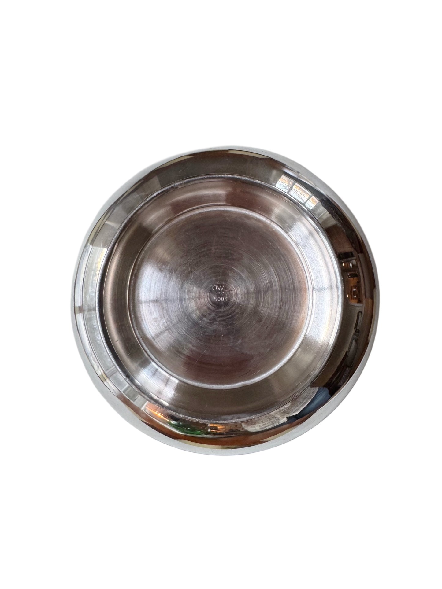 Silverplated Towle Green Enamel Bowl