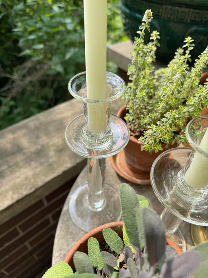 Handblown Glass Candlestick Holders