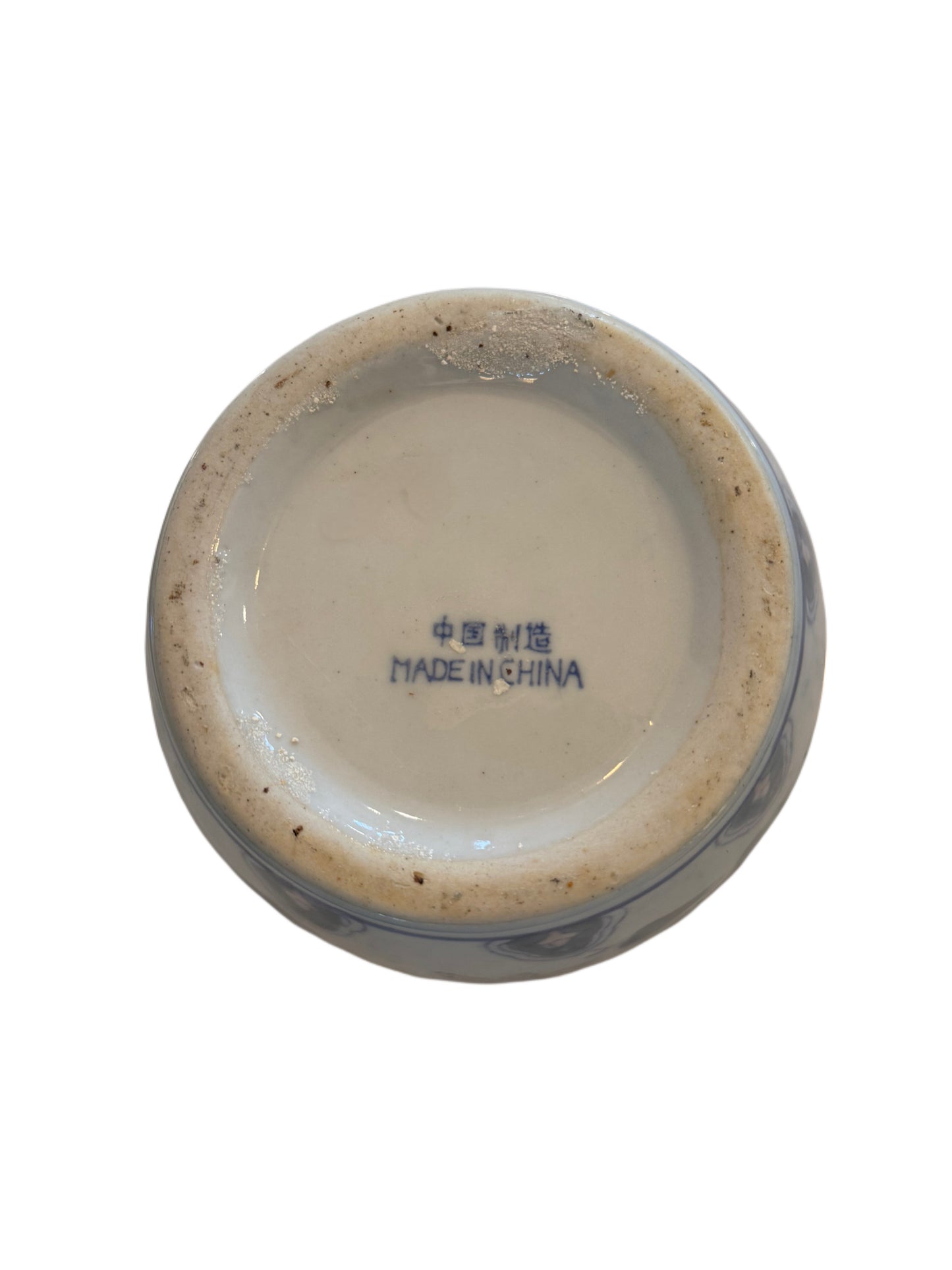 Vintage Chinoiserie Porcelain Floral Temple Jar