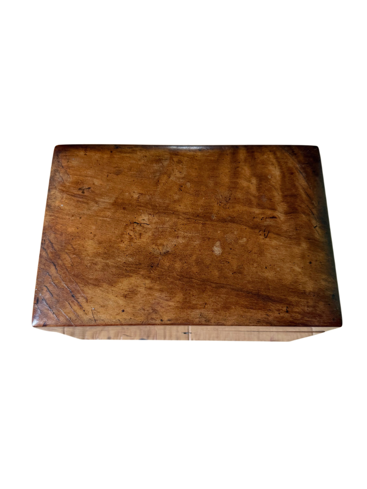 Antique Victorian Burr Walnut Tea Caddy