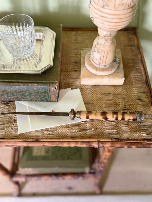 Burnt Bamboo Letter Opener