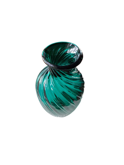 Hand Blown Turquoise Glass Vase