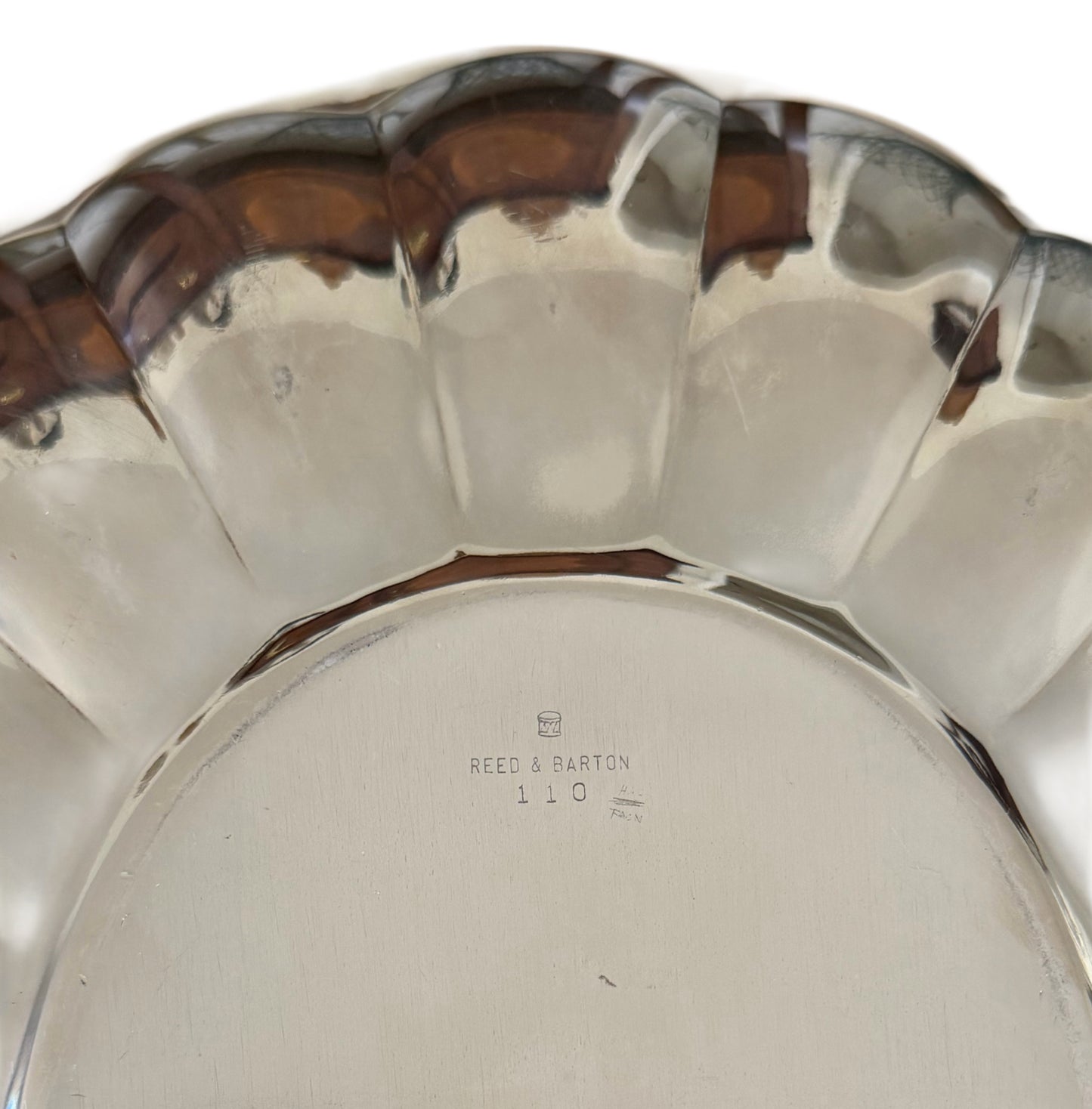 Vintage Scalloped Silver Plate Tray