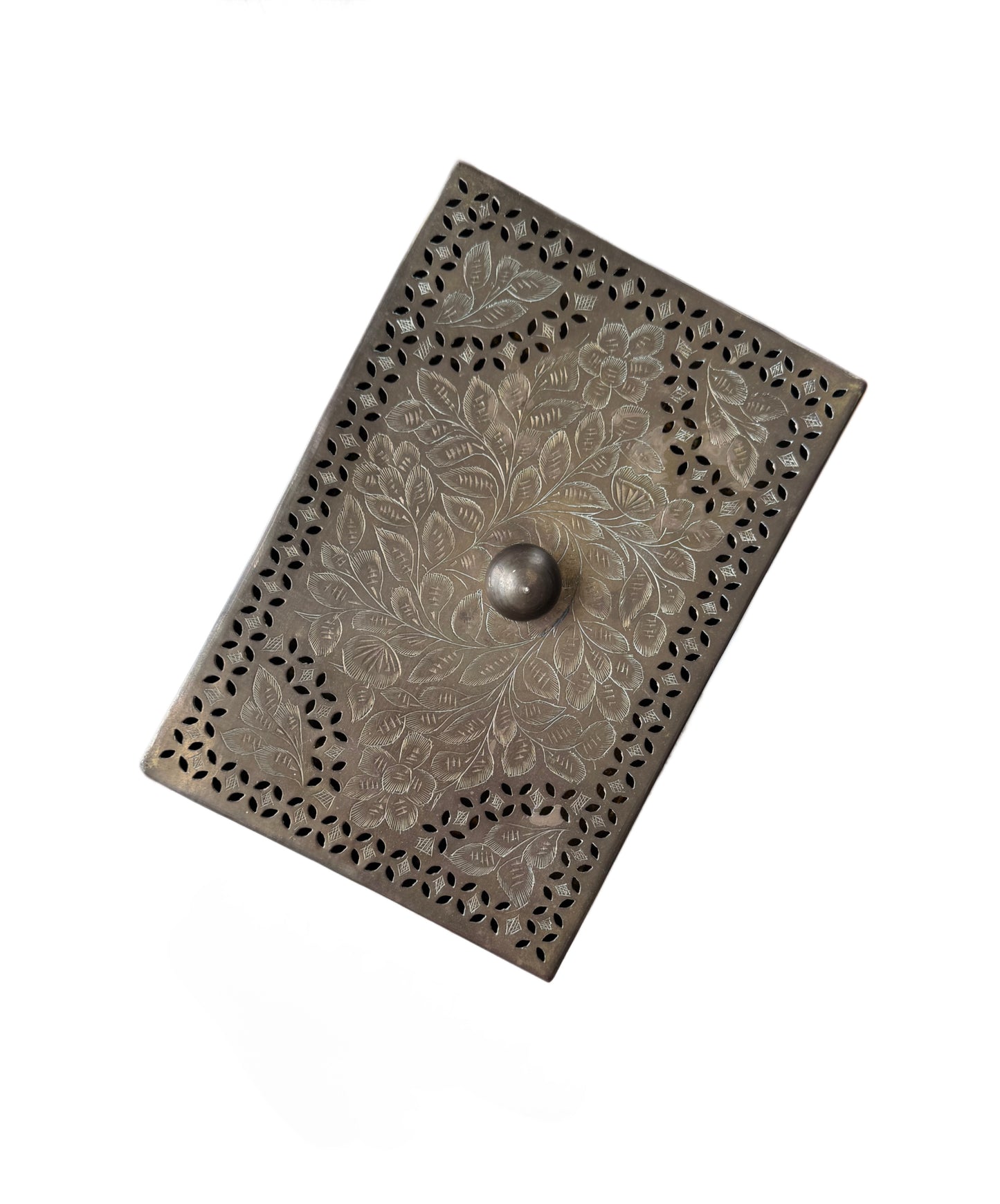 Decorative Engraved Brass Box