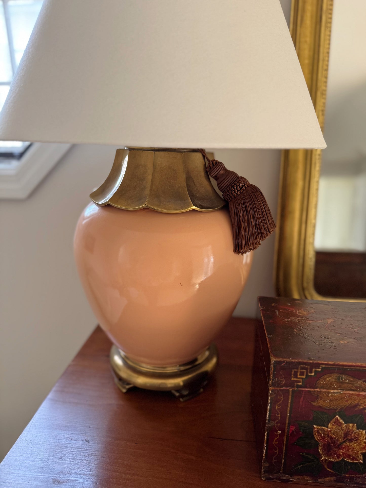 Ginger Jar Peach Table Lamp