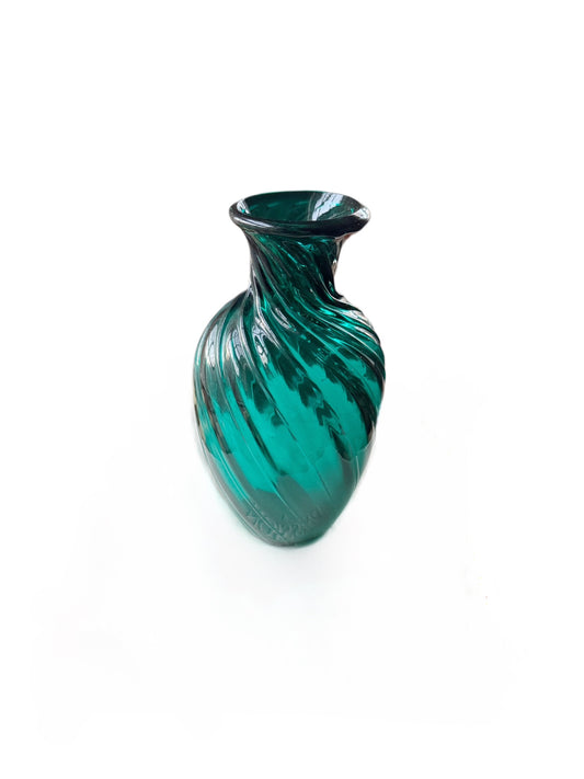 Hand Blown Turquoise Glass Vase