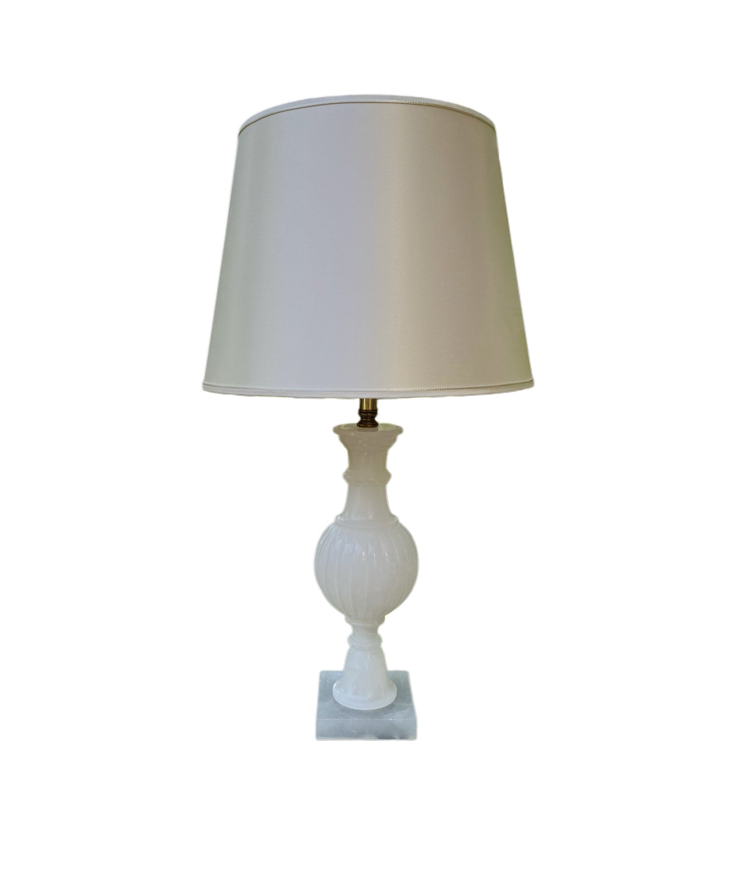 Polished Alabaster Lamps, with Shades