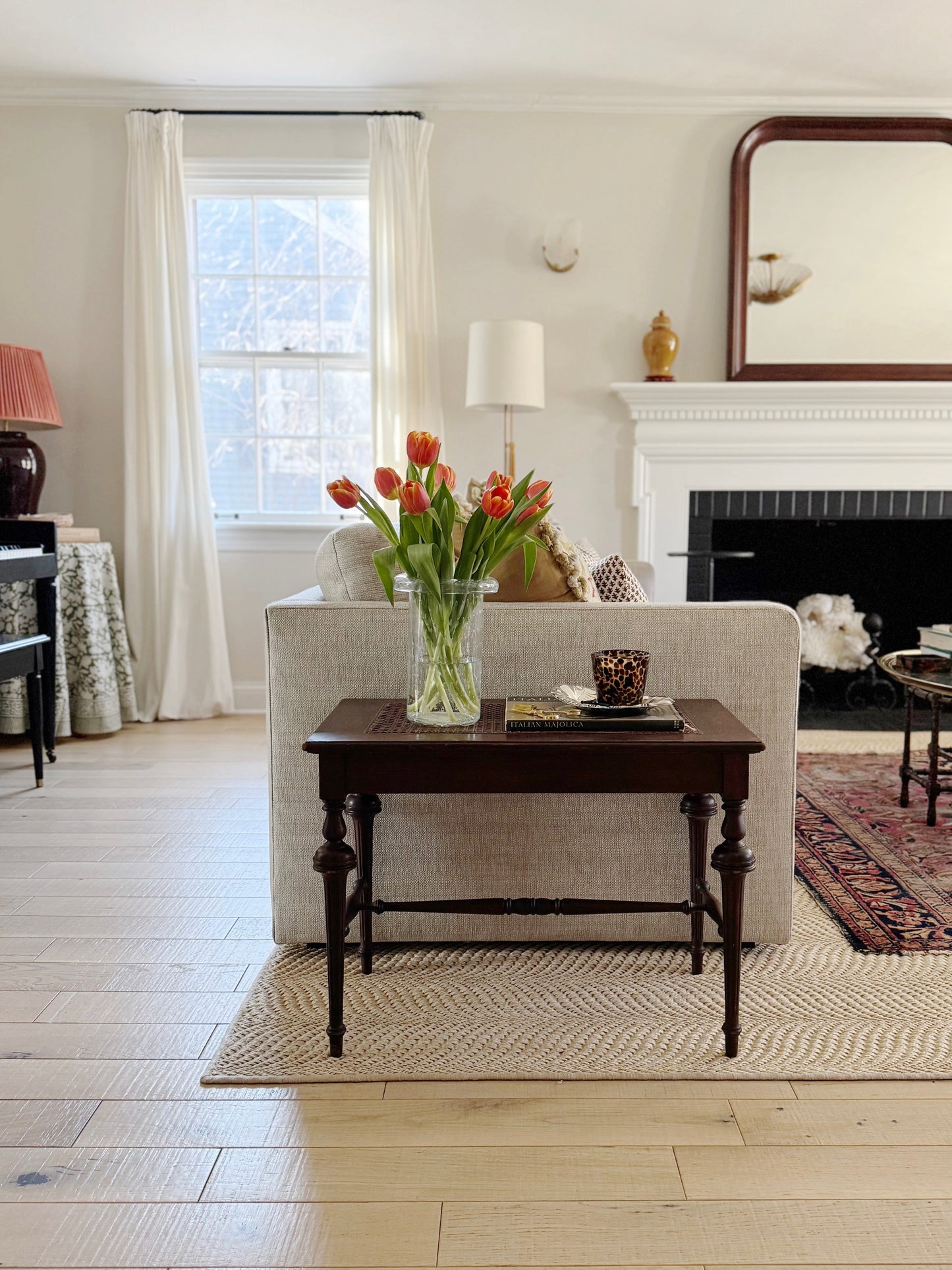 Antique Wood & Cane Bench