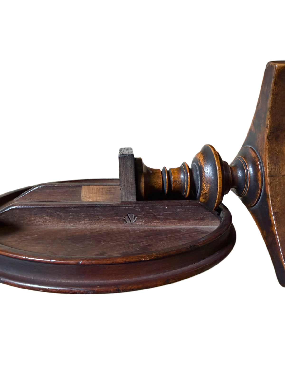 Antique Victorian Miniature Tilt-Top Table with Star Marquetry