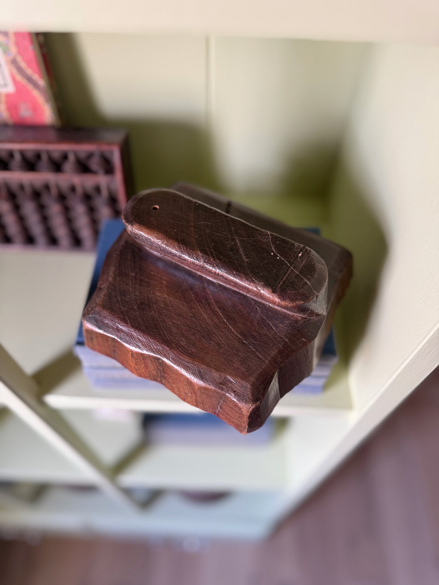 Antique Hand Carved Wooden Printing Block