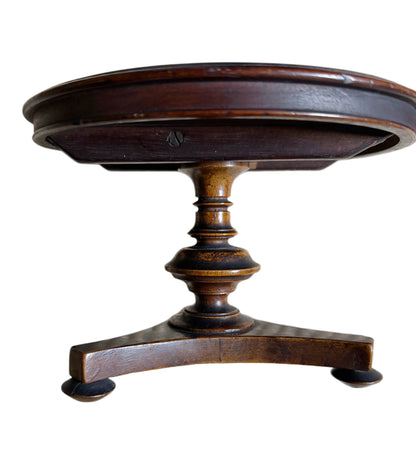 Antique Victorian Miniature Tilt-Top Table with Star Marquetry