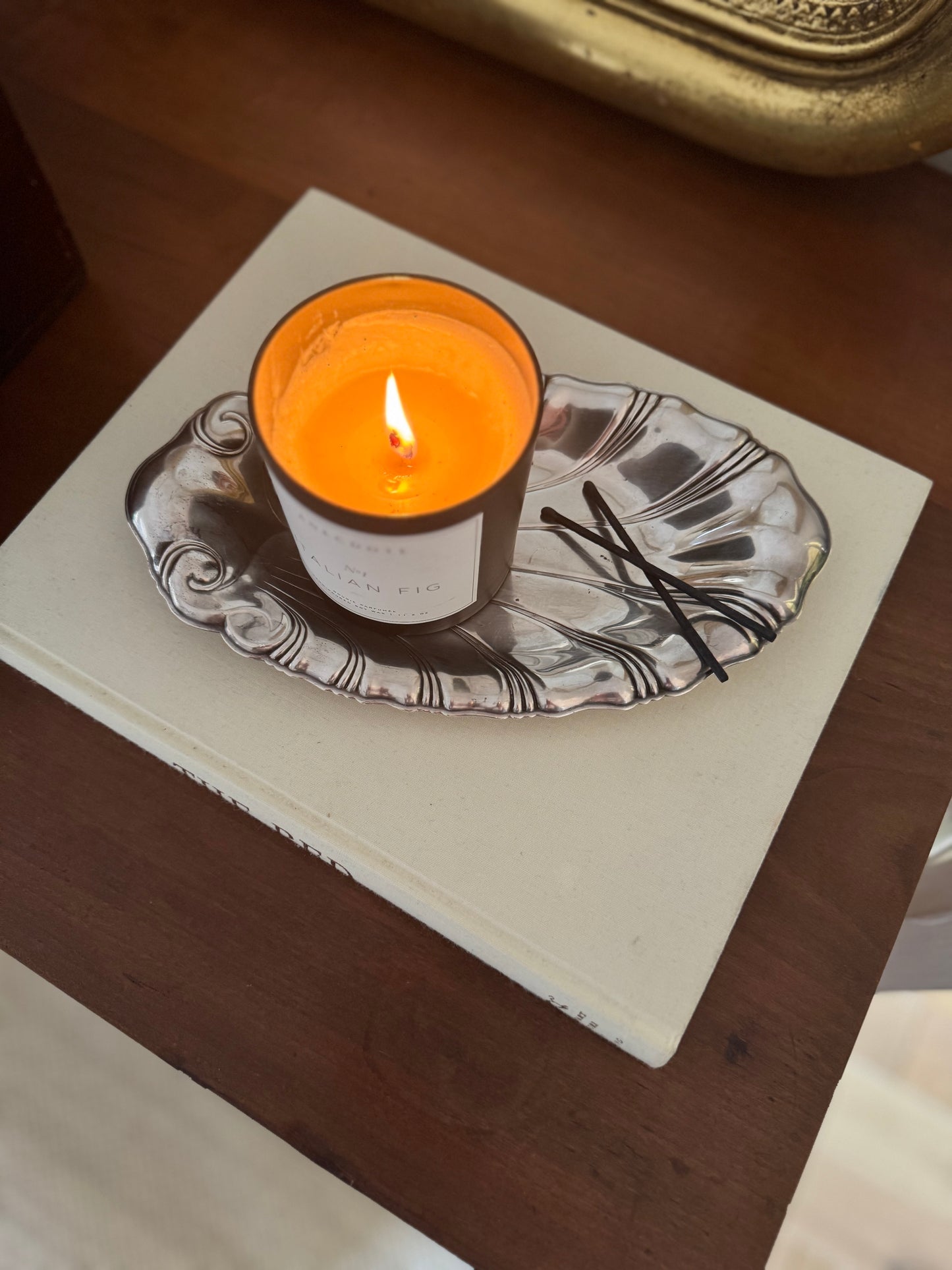 Silver-Plate Shell Tray