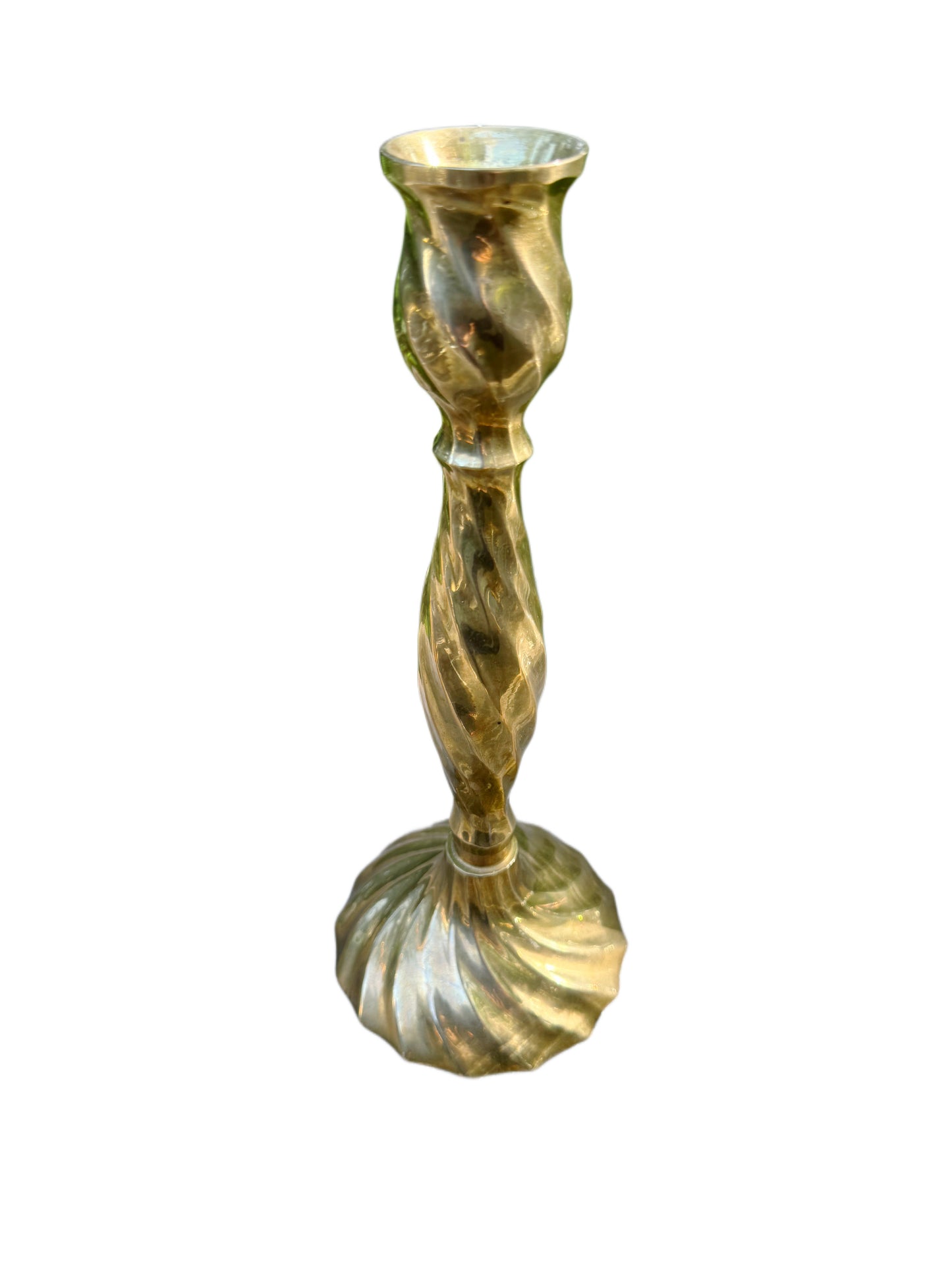 Brass Spiral Candlestick Holders